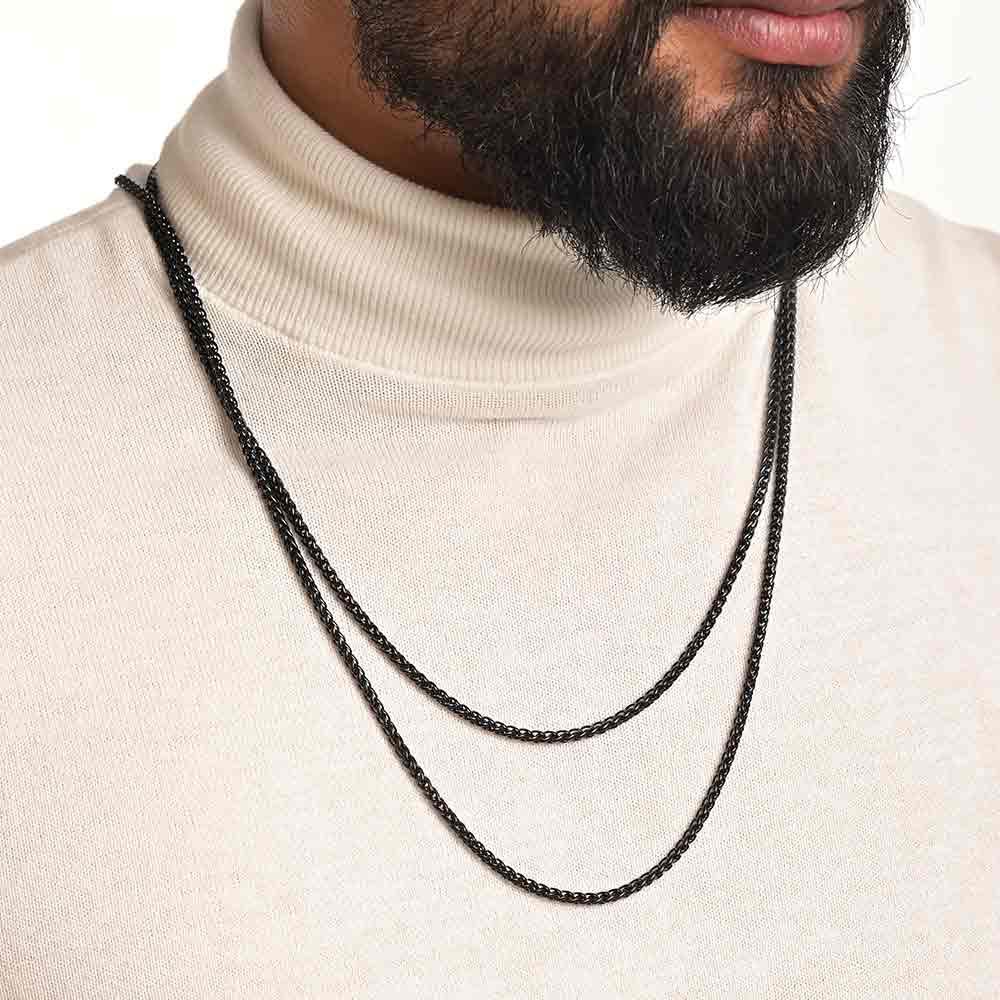Wheat Chain | Black Plated | 3 MM