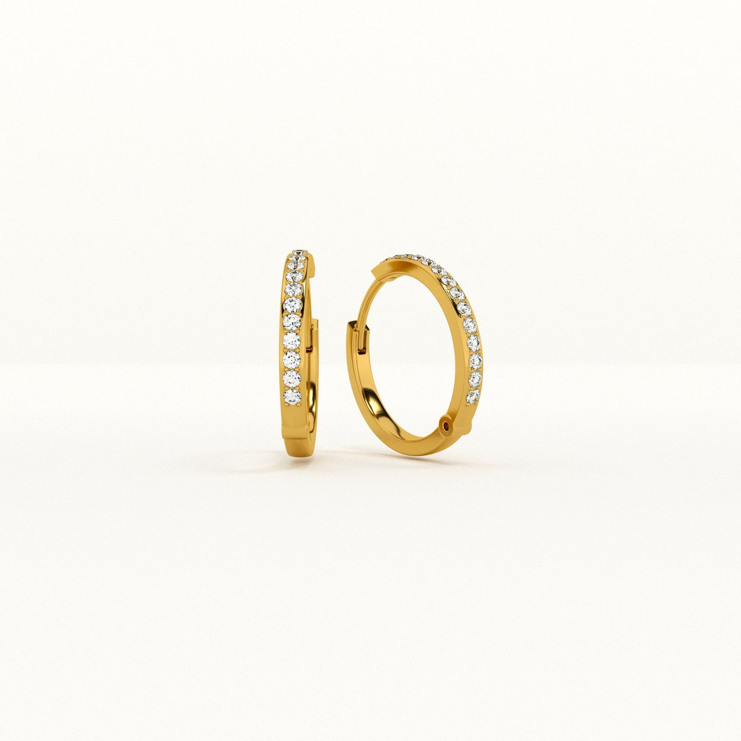 Timeless Lab Grown Diamond + Gold Vermeil Earring Hoops