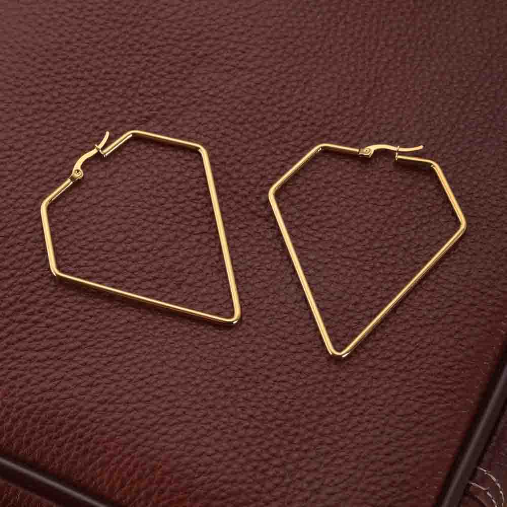 Diamond Shape Hoops