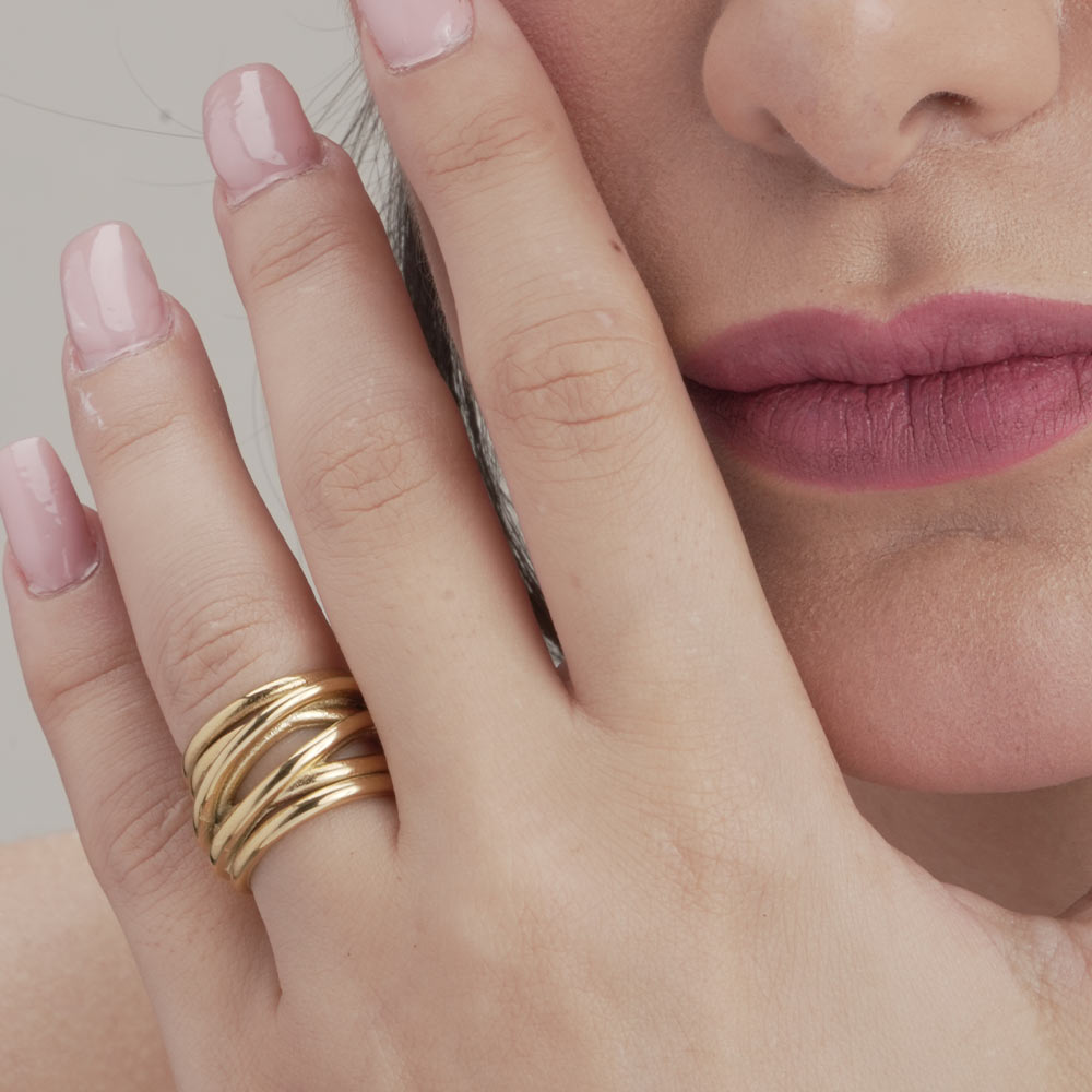 Wavy Wire Gold Ring