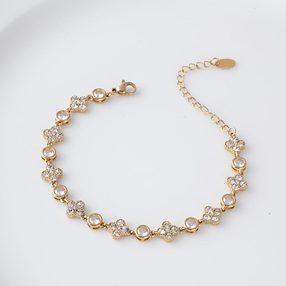 Delicate Crystal Gold Bracelet