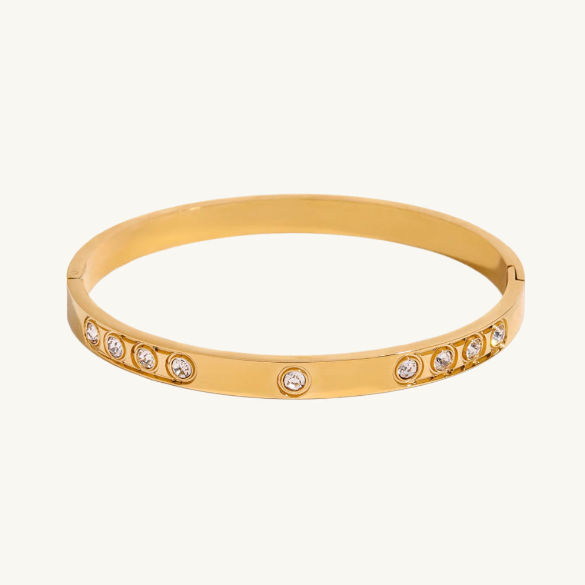 Round Diamond Bangle Bracelet