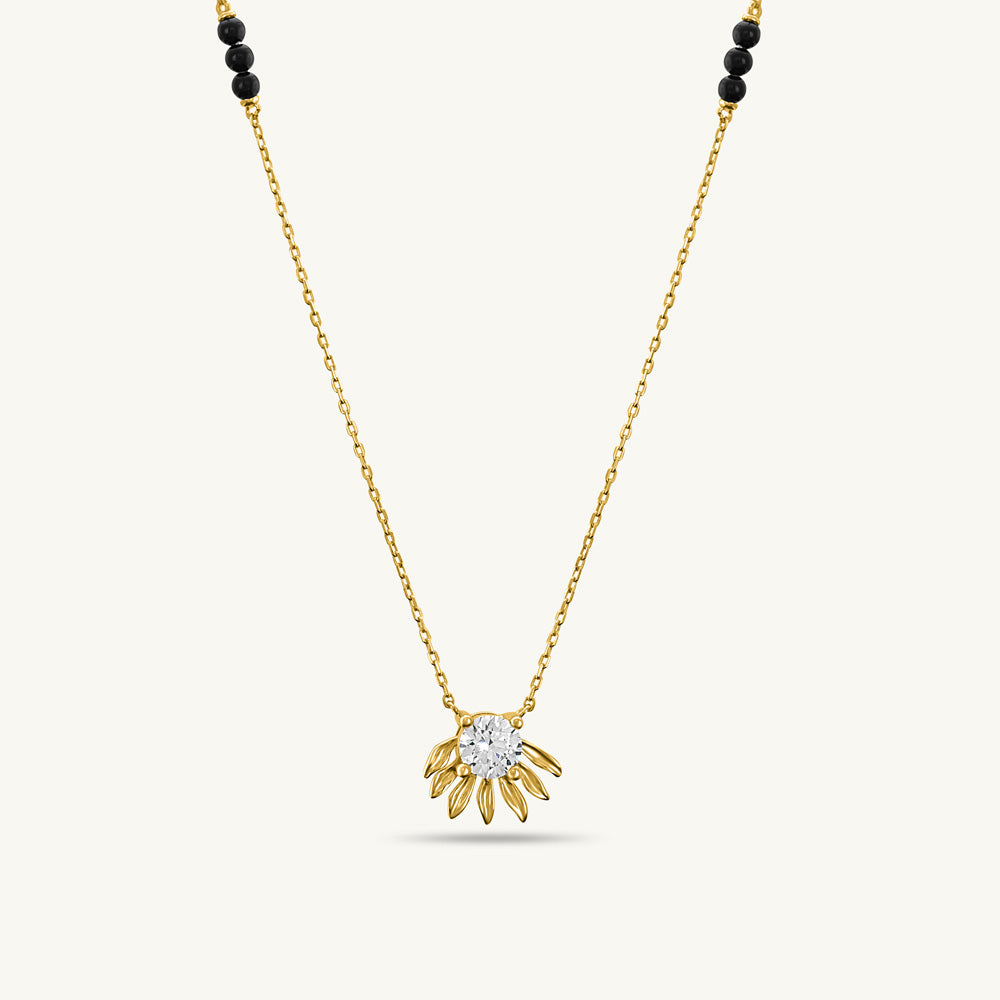 Elegant Sunflower Mangalsutra | 18k Gold Vermeil