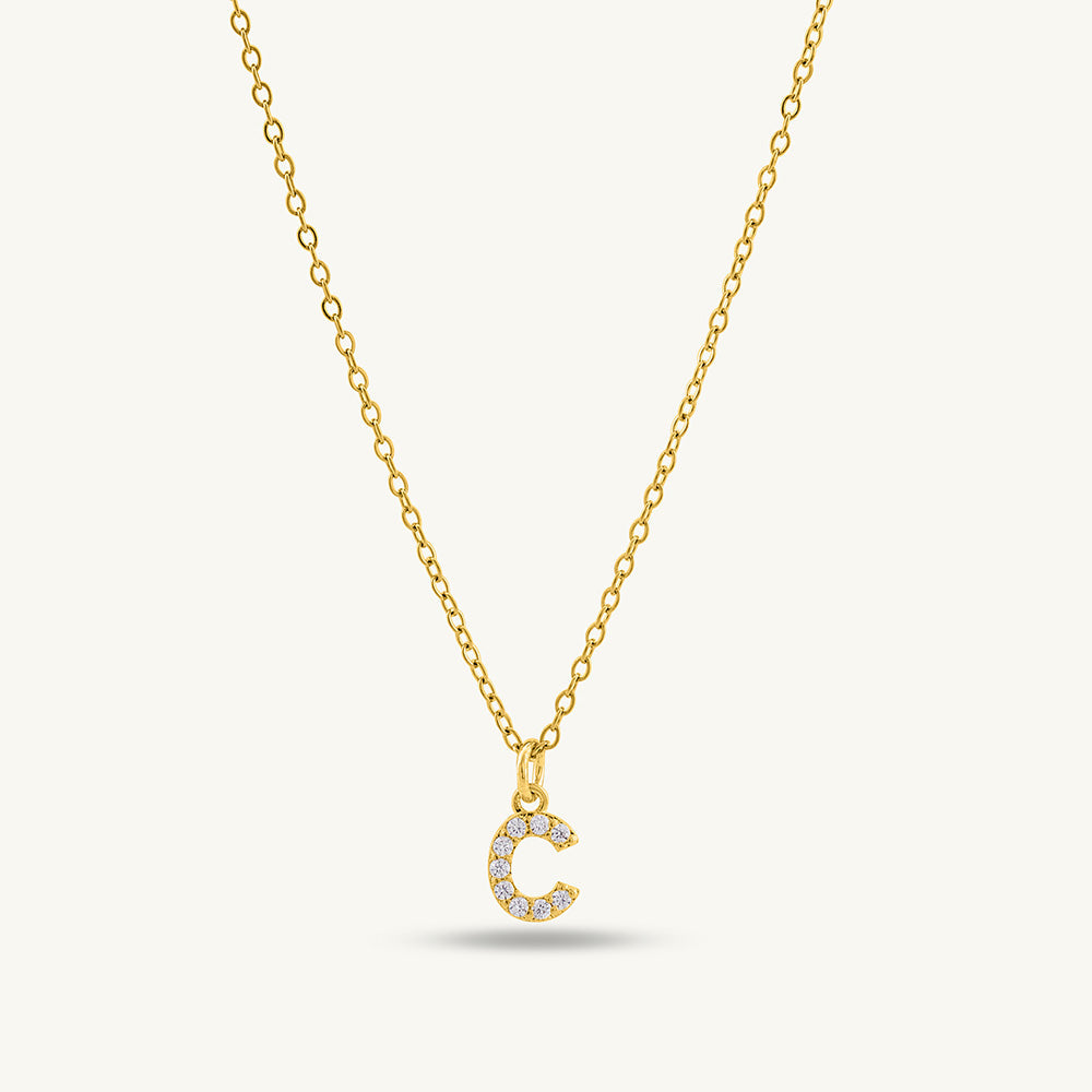 Studded Initial Necklace