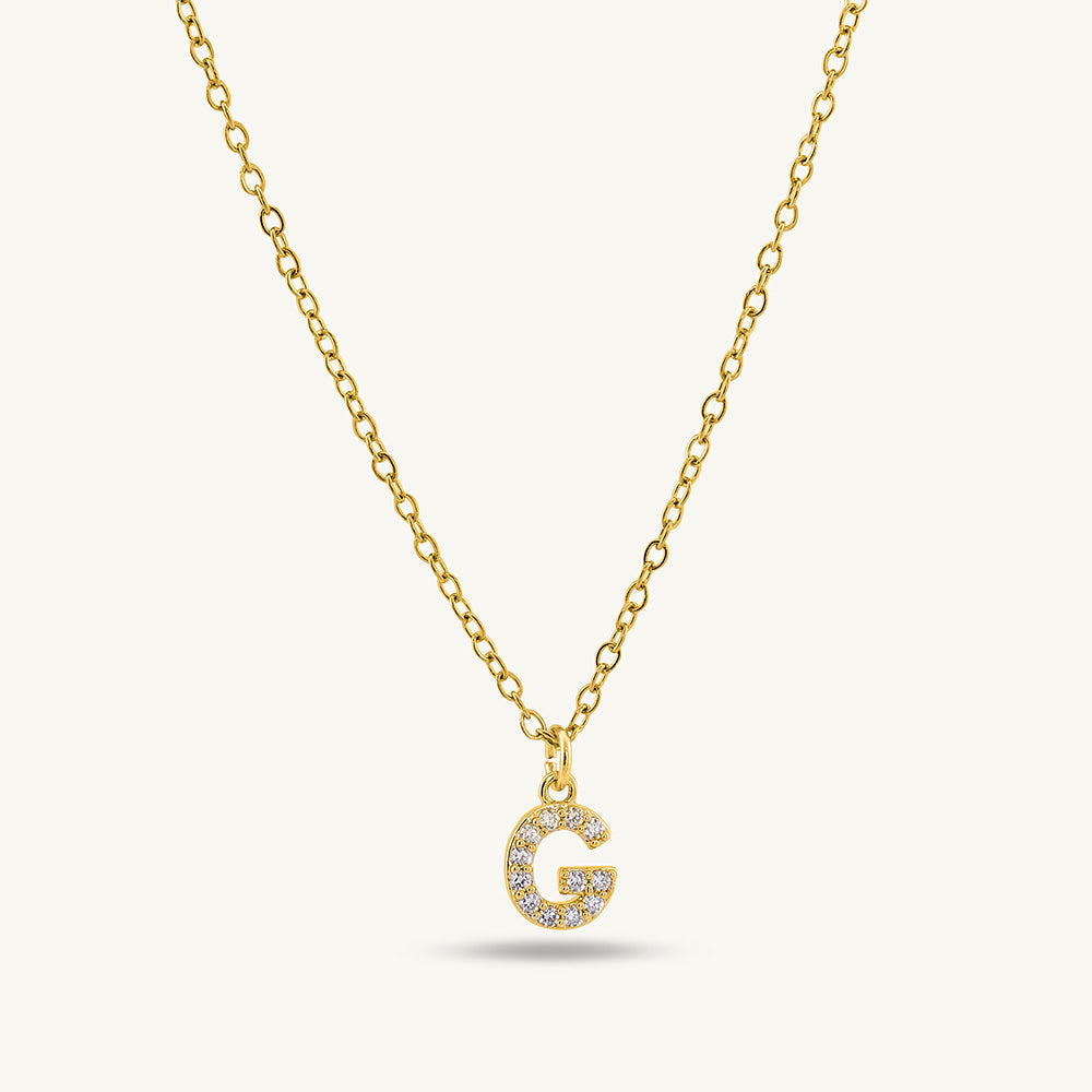 Studded Initial Necklace