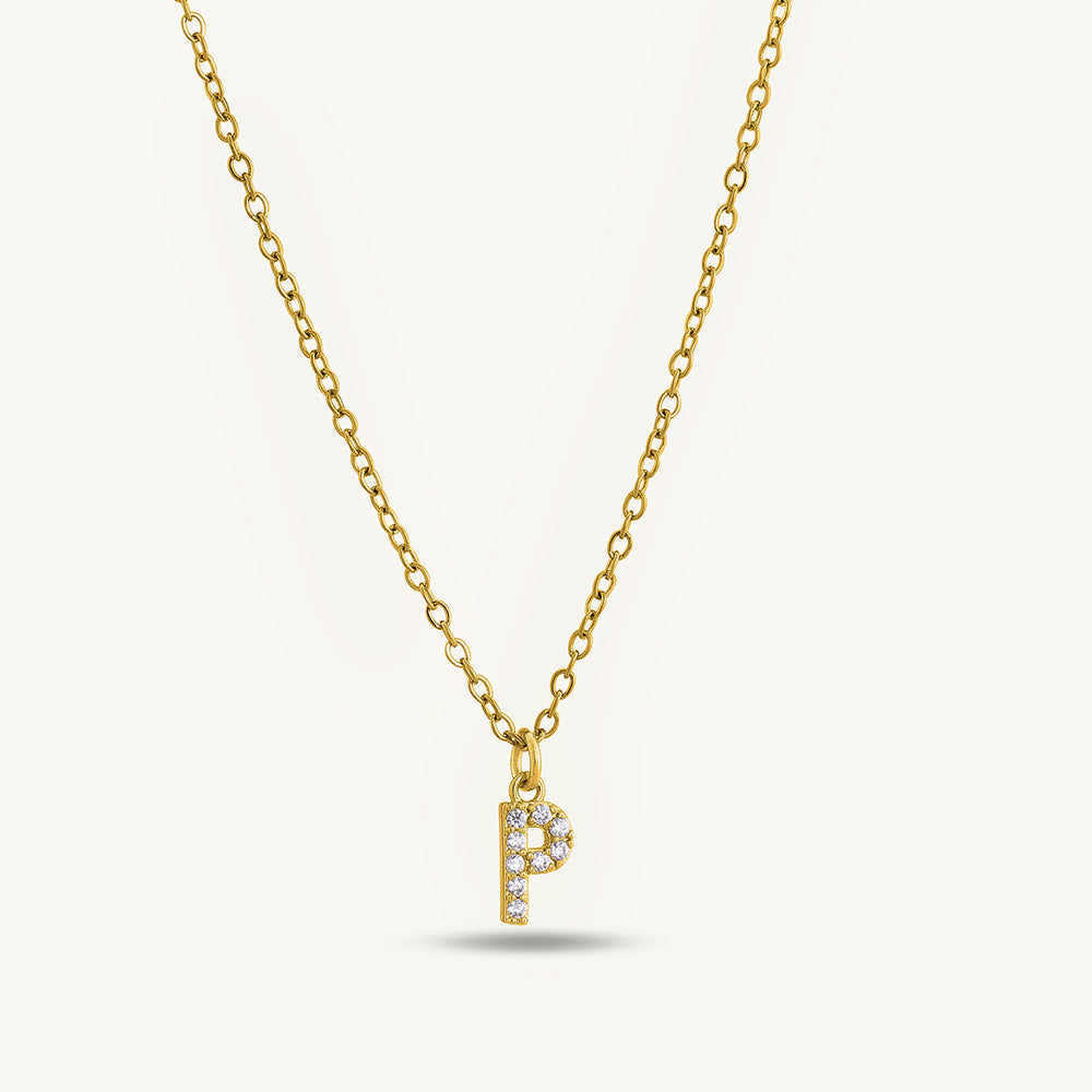 Studded Initial Necklace