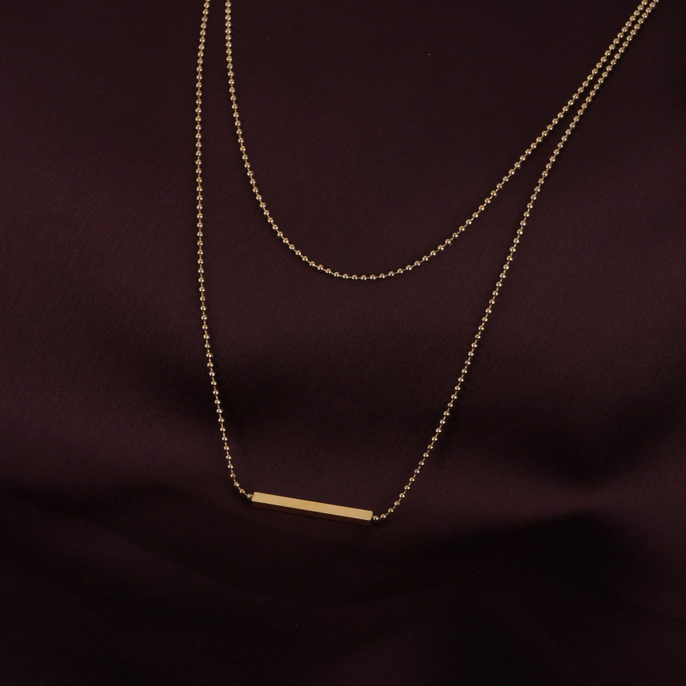Gilded Whispers Dainty Gold Layered Necklace