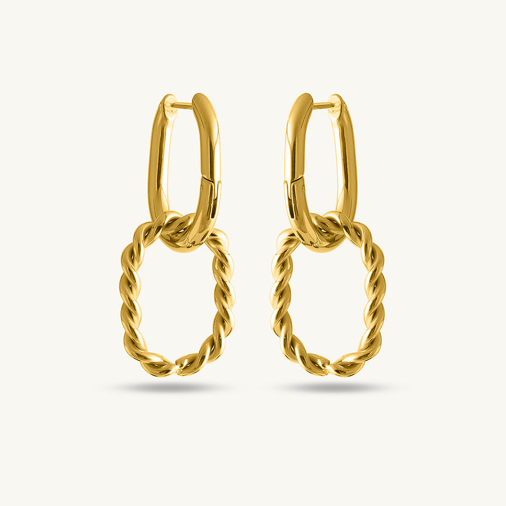 Double Rings Hoop Earrings