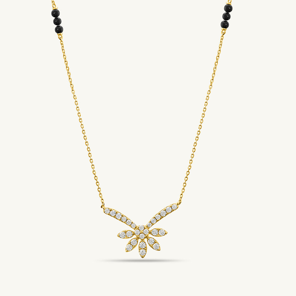 Yatee Diamond Mangalsutra | BIS Hallmarked | 18k Gold Vermeil