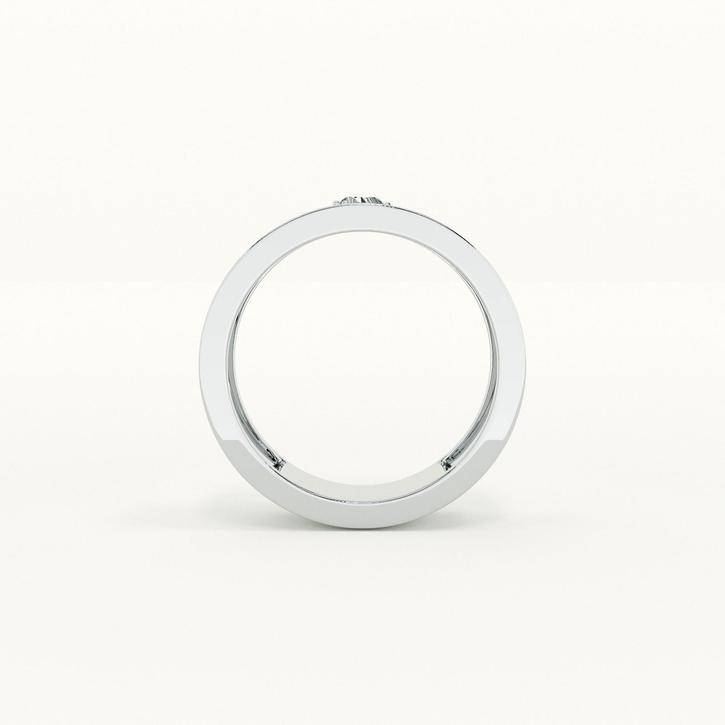 Trillion-Cut Stone Band - 925 Silver