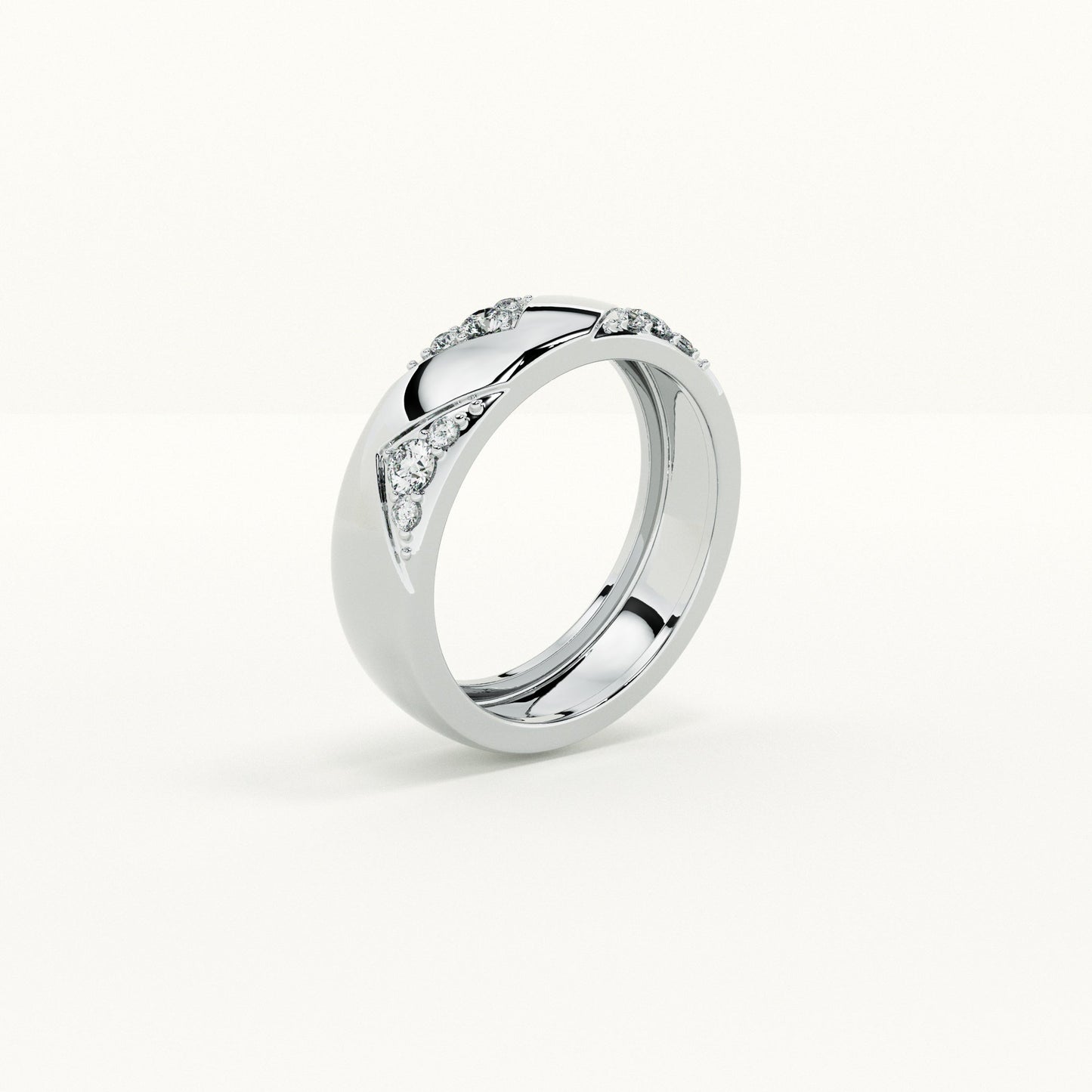 Triad of Love 925 Silver Men's Band