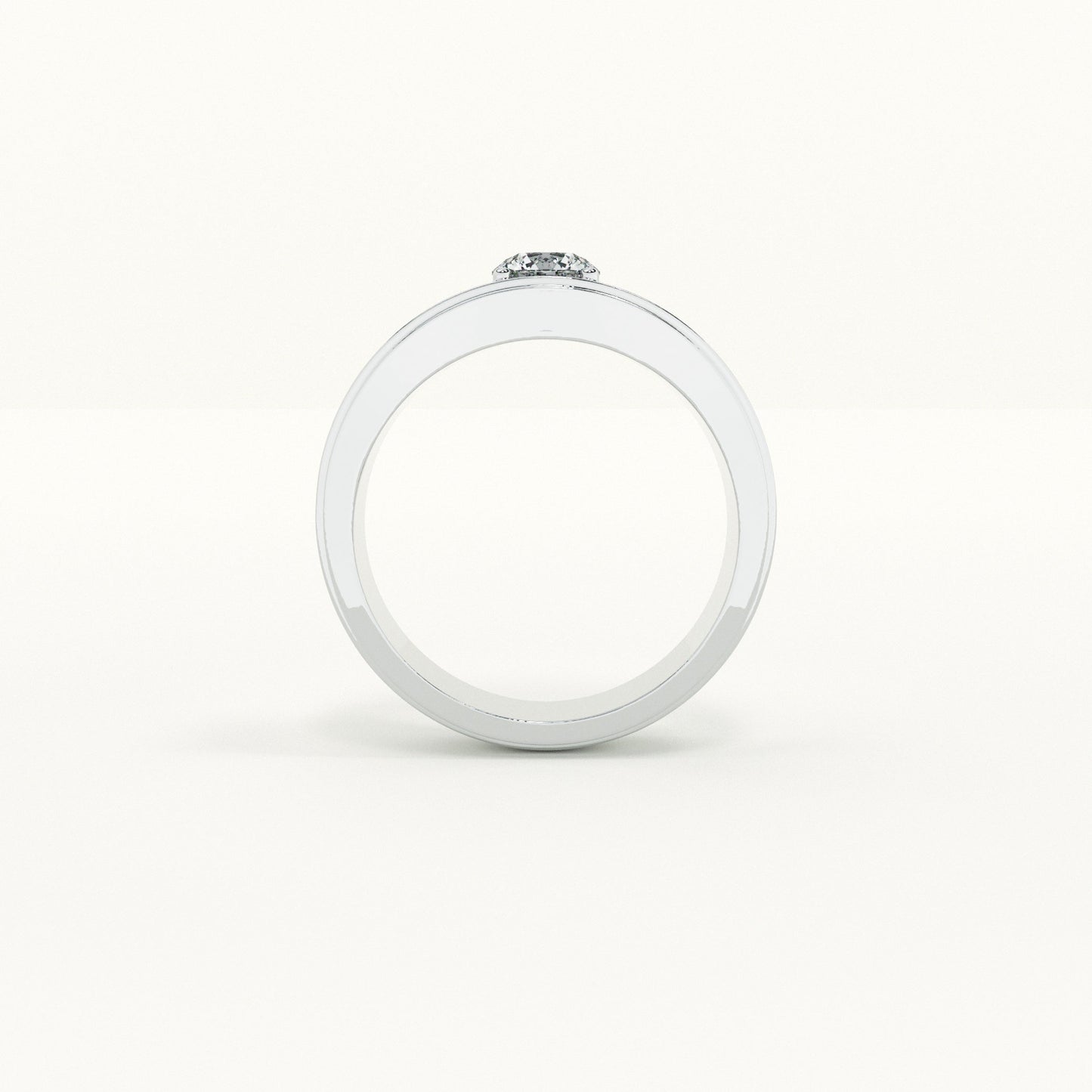 Timeless Single Stone Men's Ring- 925 Silver