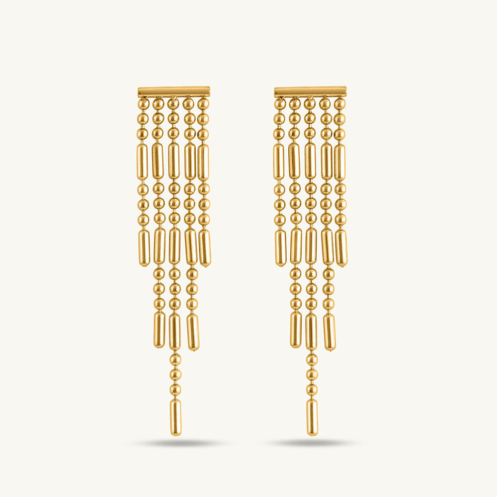Flowing Gold Drop Earrings