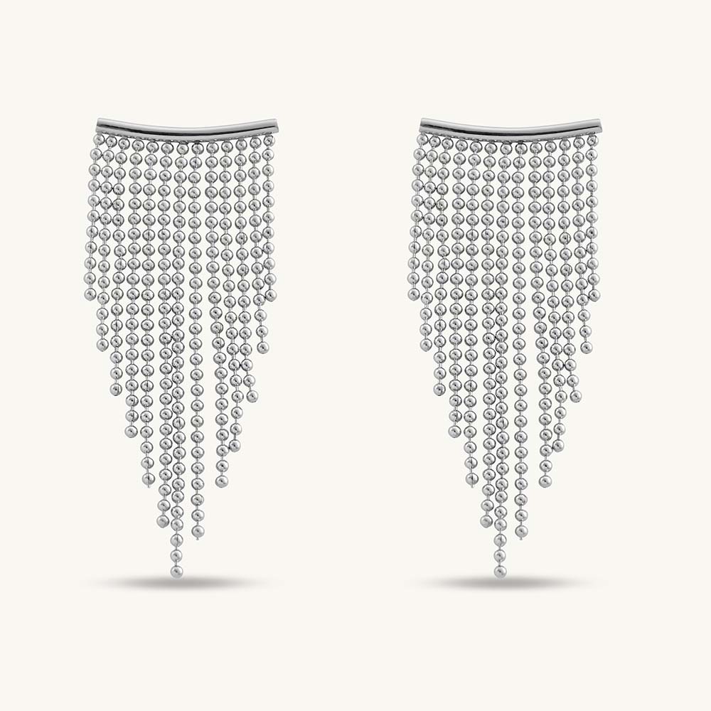 Silver Chain Drop Earrings