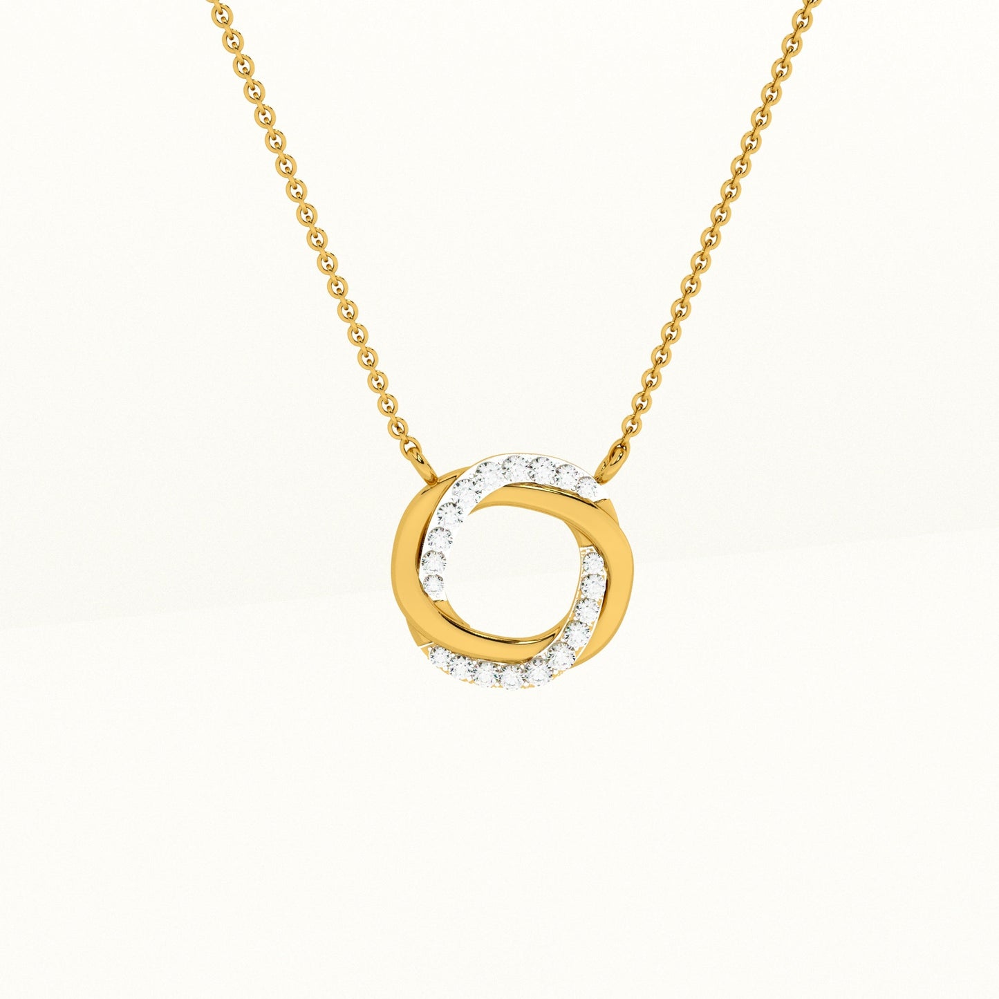 Cherished Connection Lab Grown Diamond ~ 14k Gold Pendant with Chain