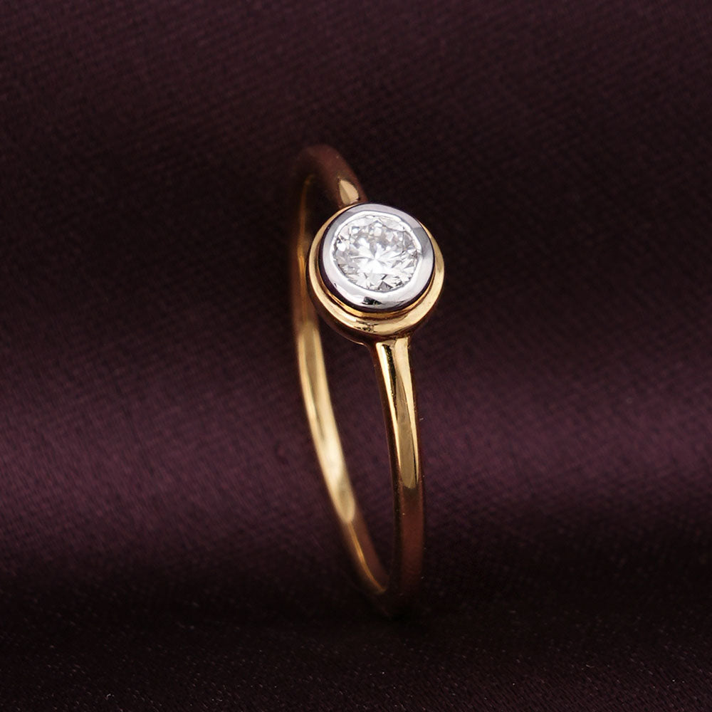 Classic Solitaire Lab Grown Diamond + Gold Vermeil Ring