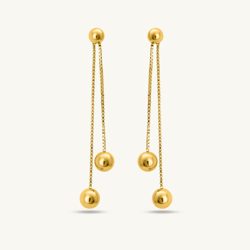 Front Rear Drop Earrings