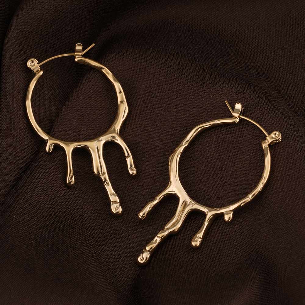 Round Dripping Hoop Earrings