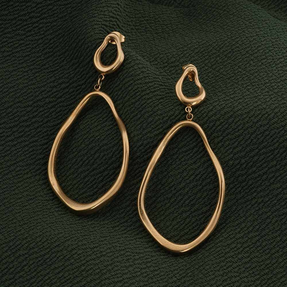 Wavy Loop Drop Earrings
