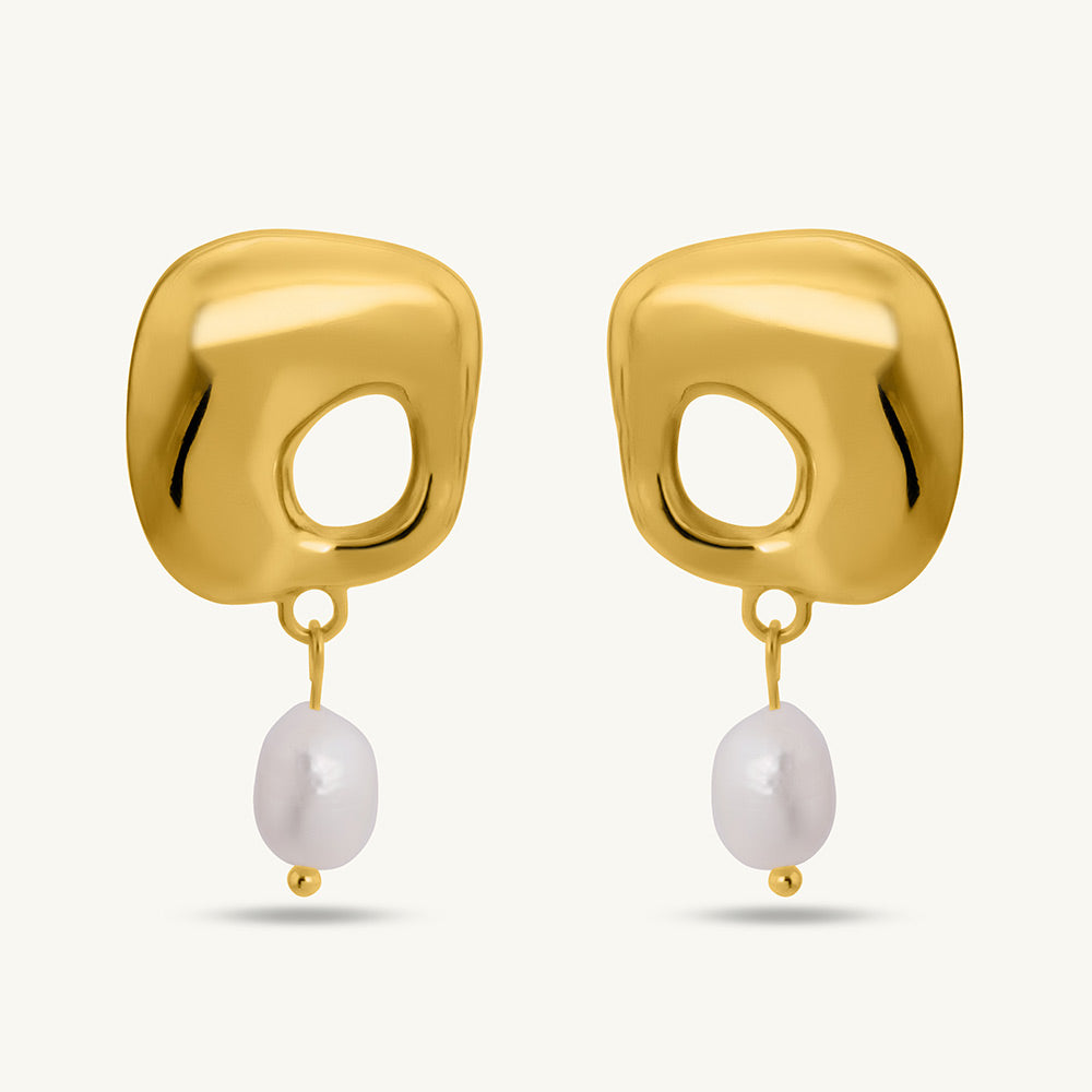 Dangling Pearl Drop Earrings