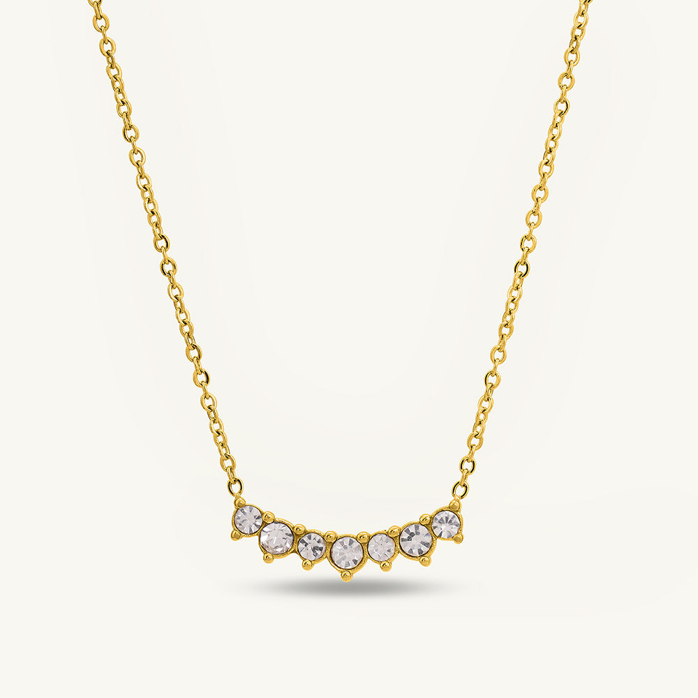 Zircon Stone Gold Necklace