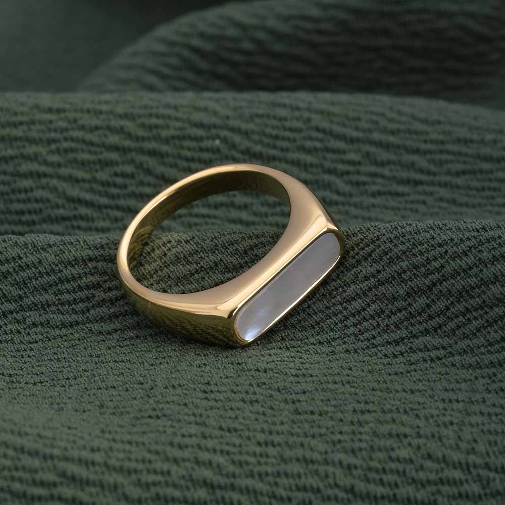 White Bar Ring
