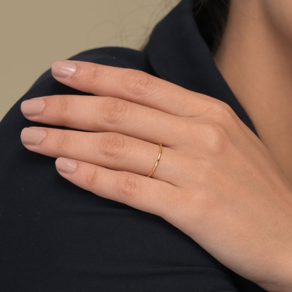 Smooth Thin Stacking Ring