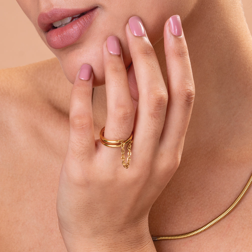 Tassel Chain Spiral Ring