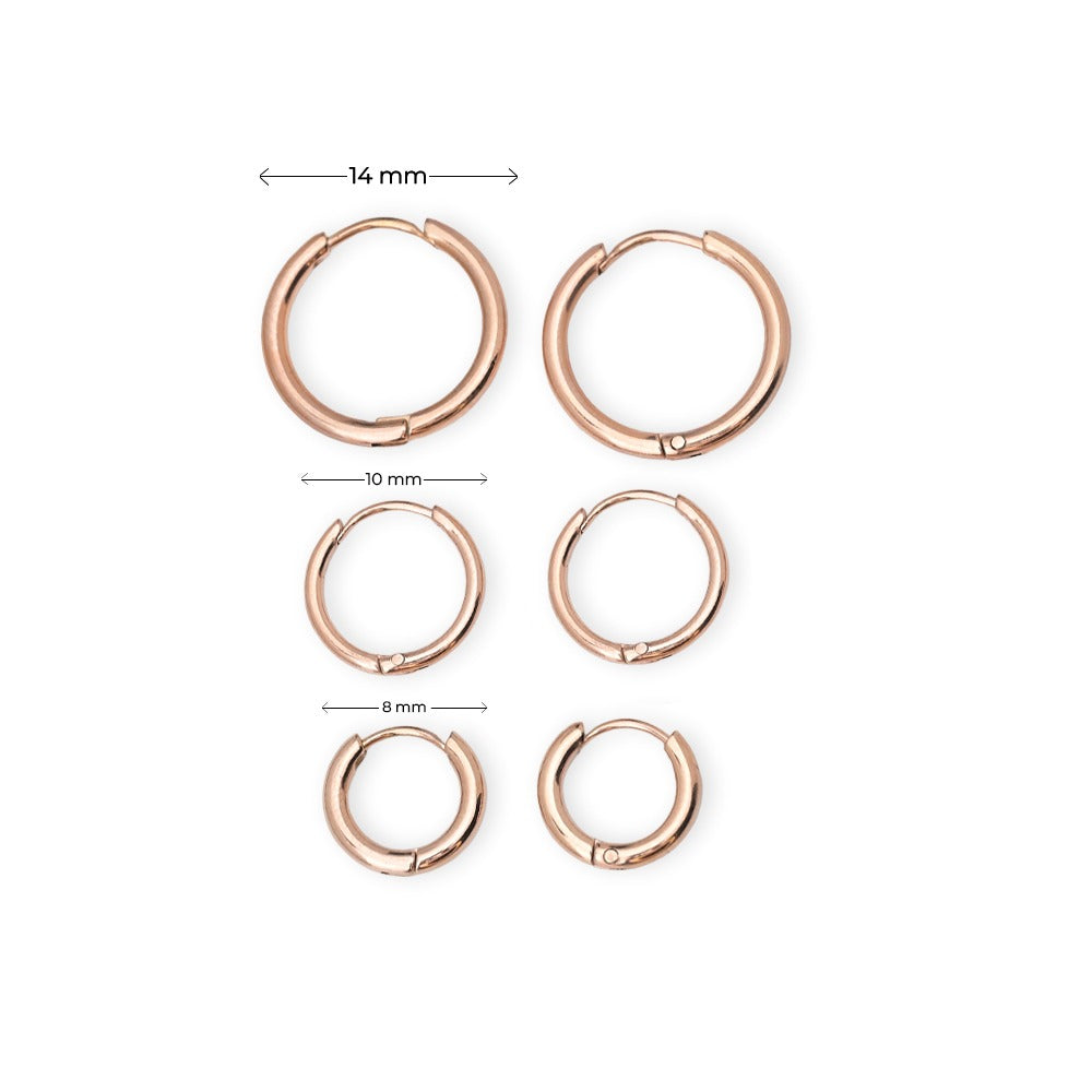 Round Huggie Hoop Earrings