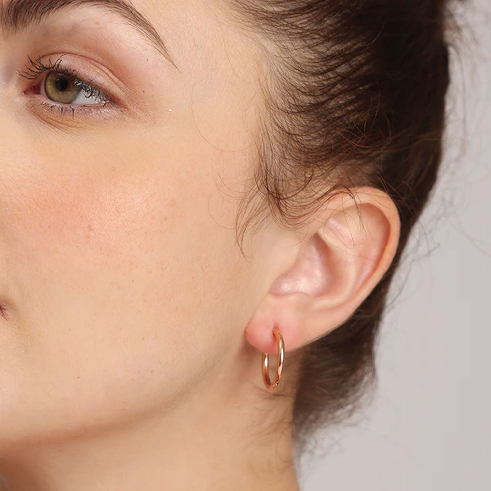 Round Huggie Hoop Earrings