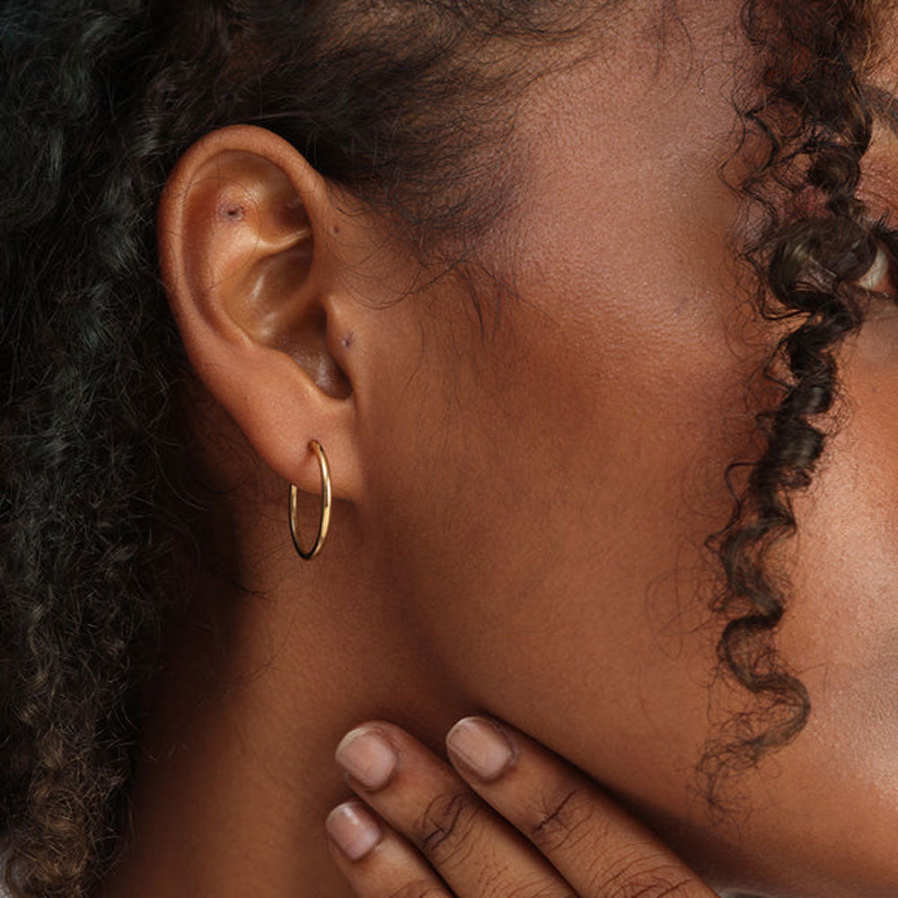 Round Huggie Hoop Earrings