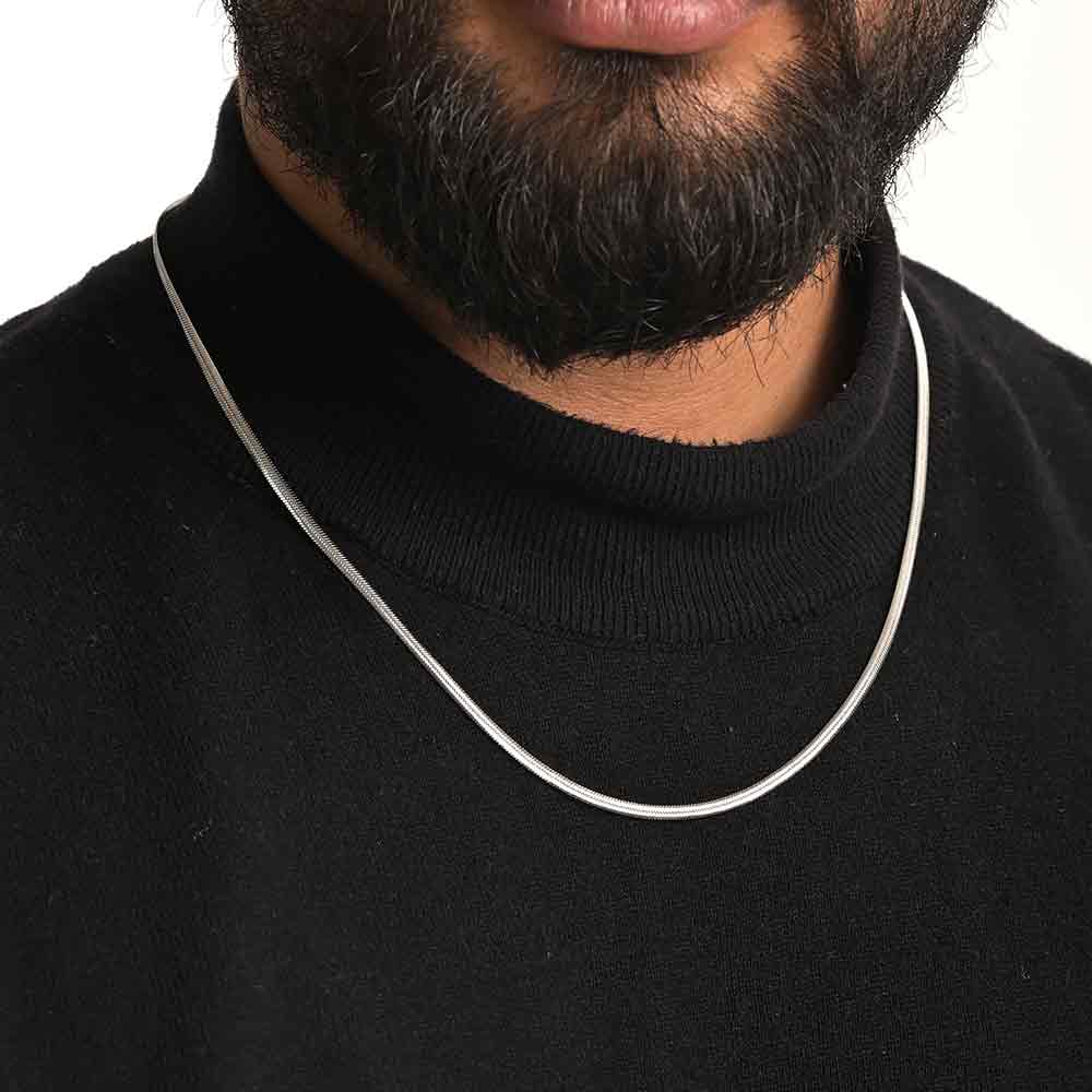 Snake Chain | Rhodium Plated | 4 MM