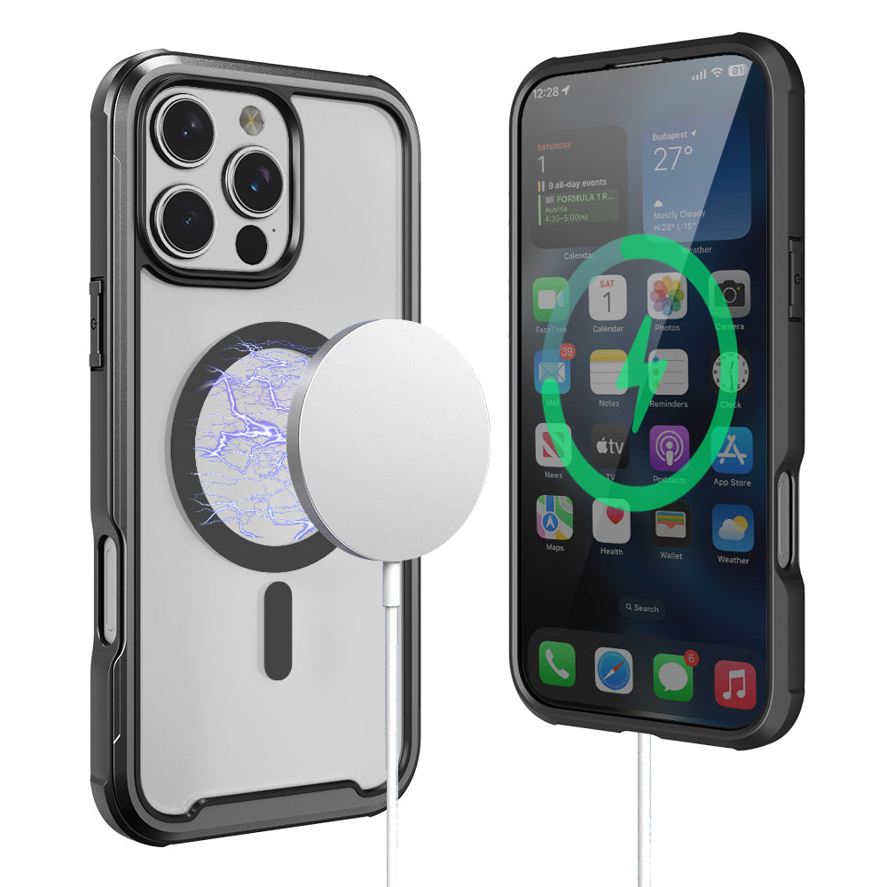 PULSE Aluminium Rugged Magsafe Case for iPhone 16 Pro Max-Matt Black