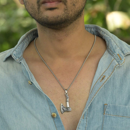 Winged Axe Necklace