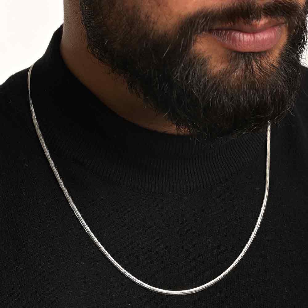 Snake Chain | Rhodium Plated | 4 MM