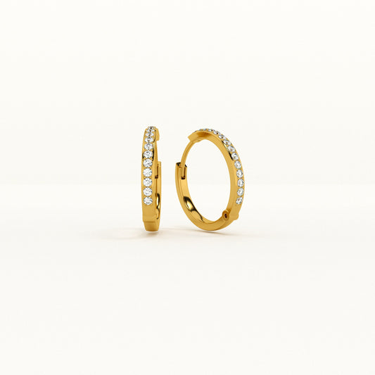 Timeless Lab Grown Diamond + Gold Vermeil Earring Hoops