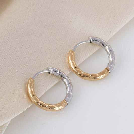 Two-Tone Hoop Earrings