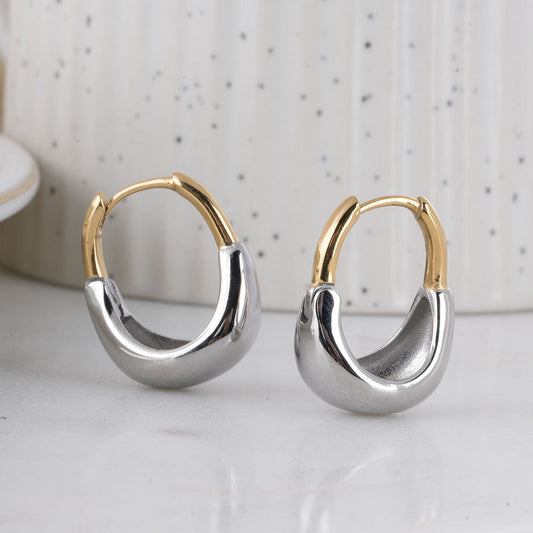 Silver & Gold Dainty Hoops