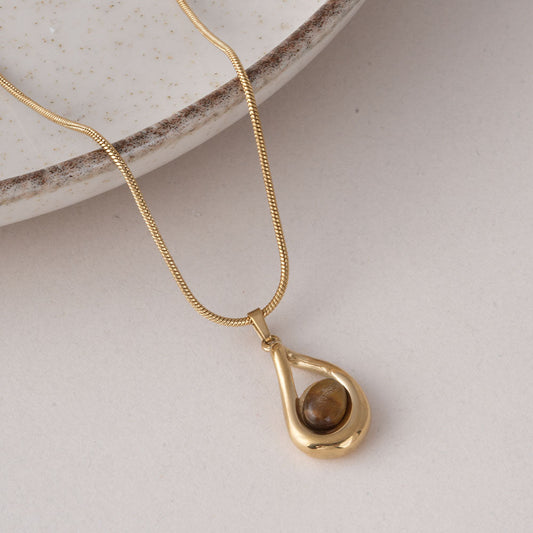Gold Teardrop Necklace