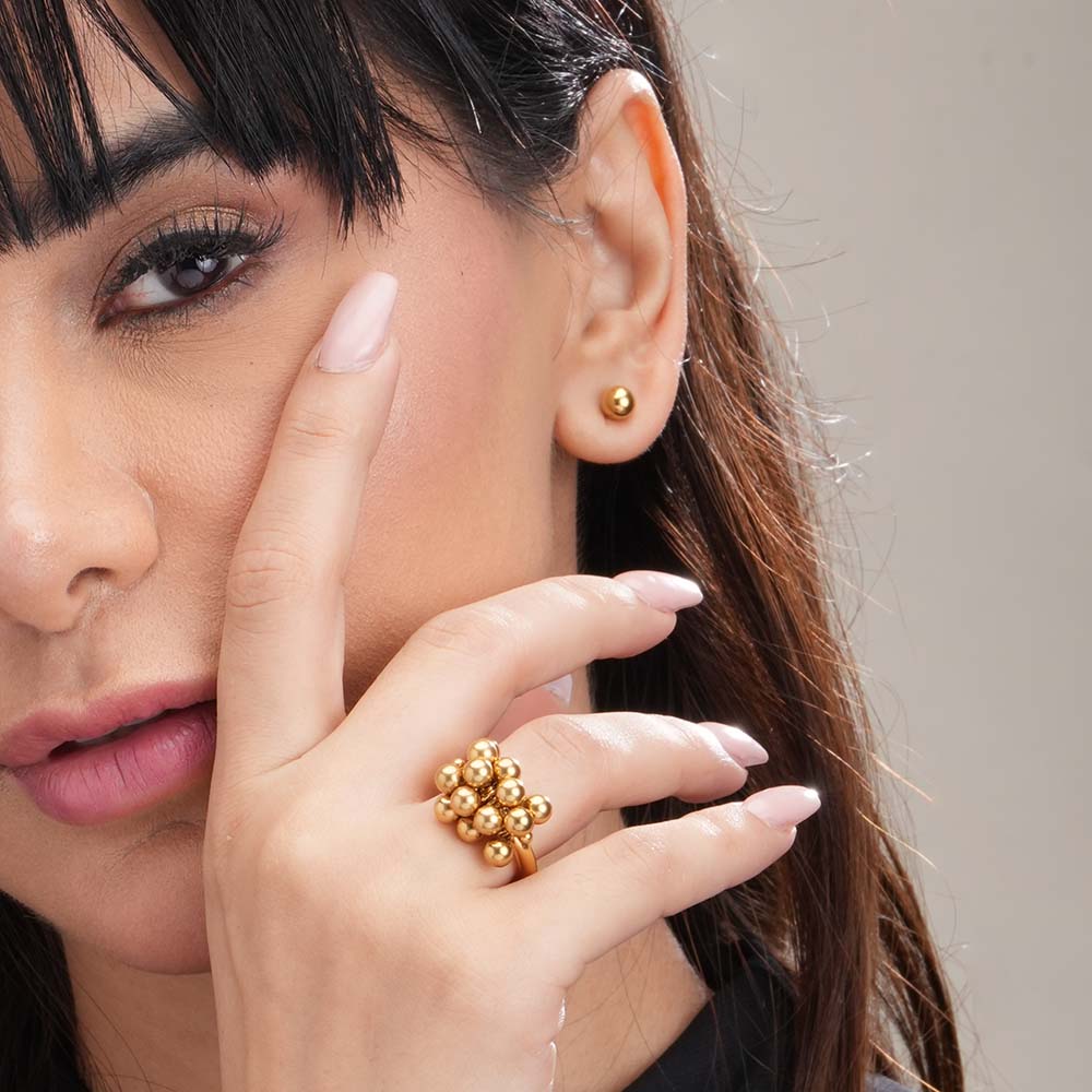 Gold Beads Harmony Ring