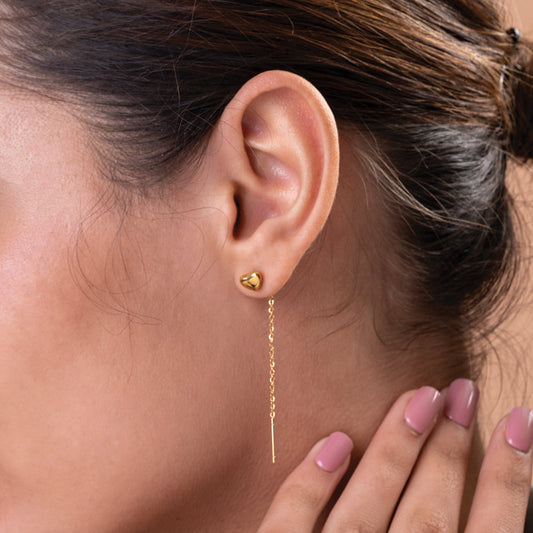 Needle Heart Earrings