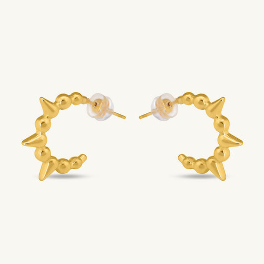 Soft Spikes Hoop Earrings