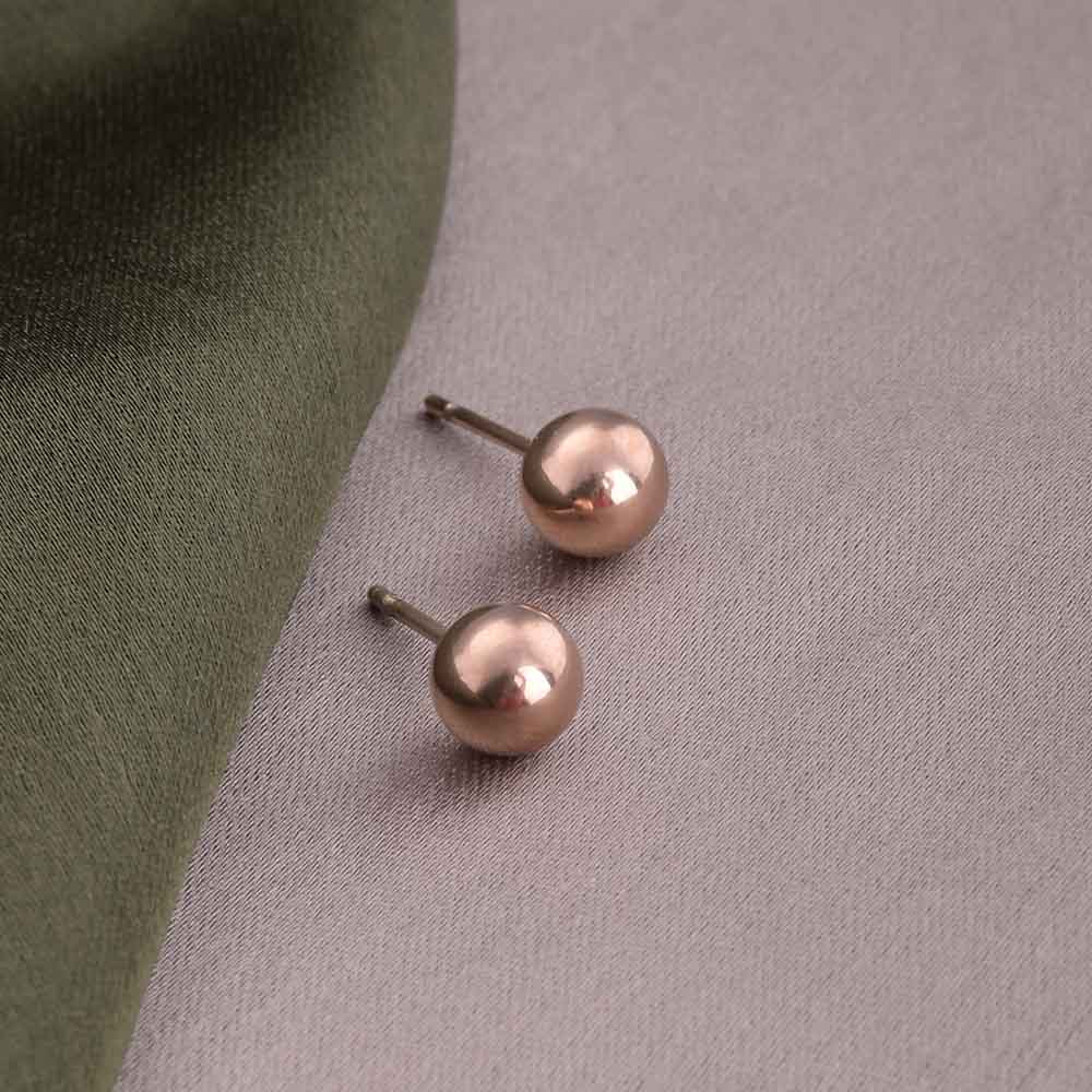 Plain Ball Stud Earrings