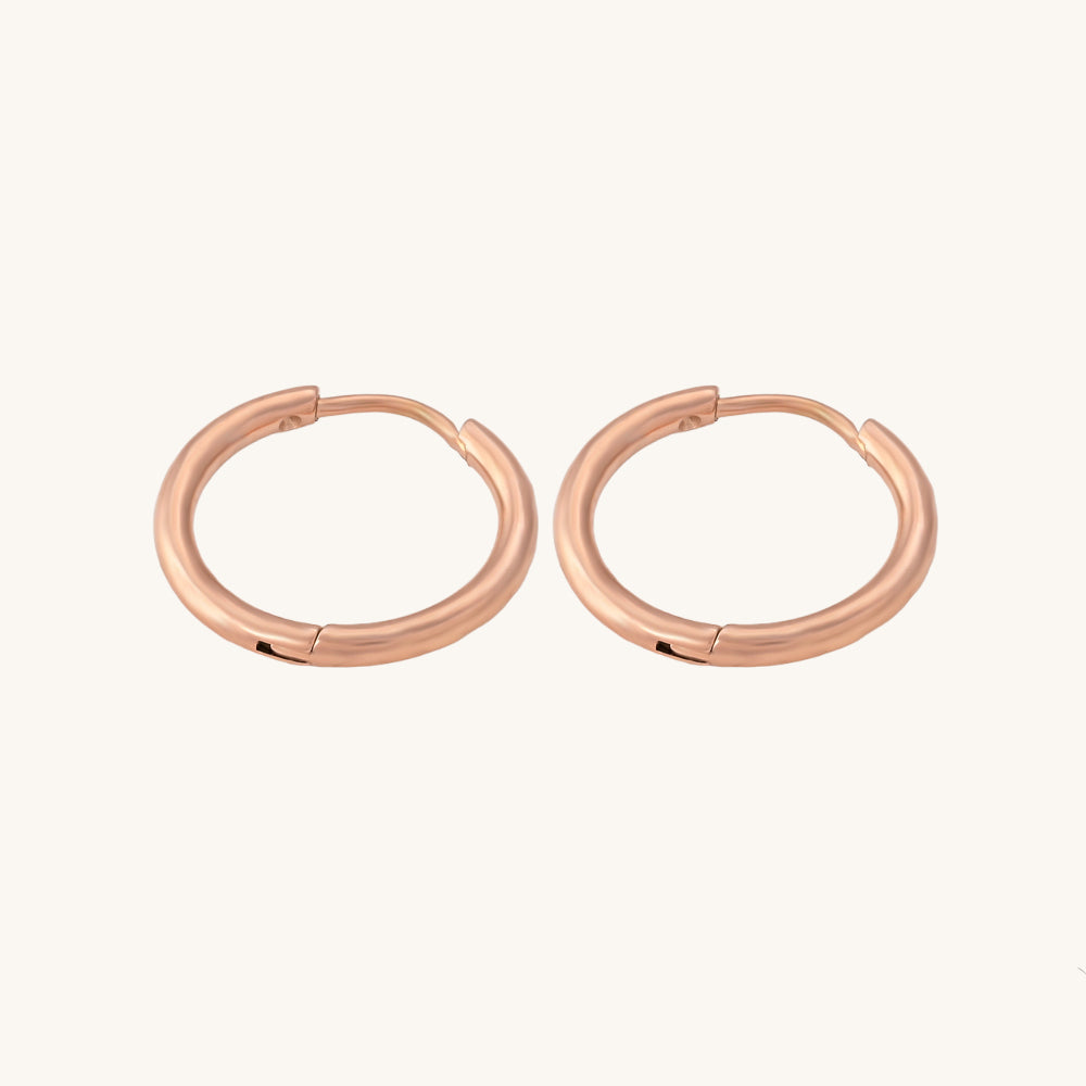 Round Huggie Hoop Earrings