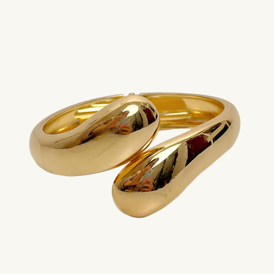 Gold Waterdrop Cuff Bracelet