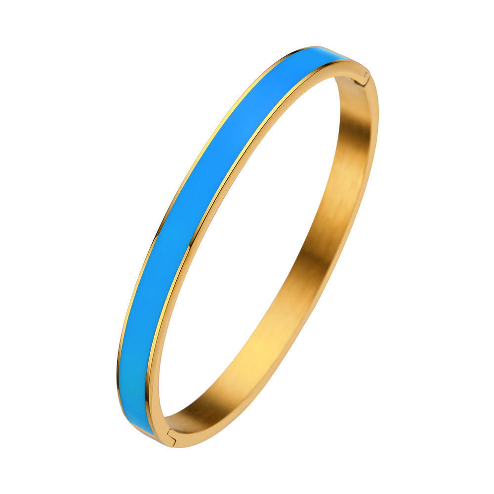 Plain Blue Enamel Bangle