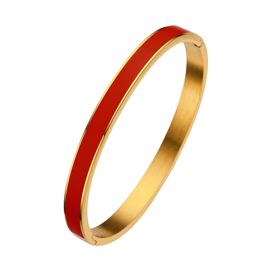 Plain Red Enamel Bangle