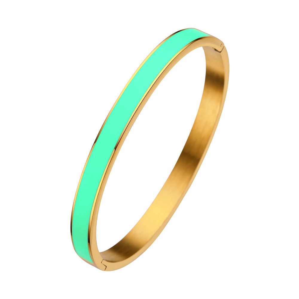 Plain Green Enamel Bangle