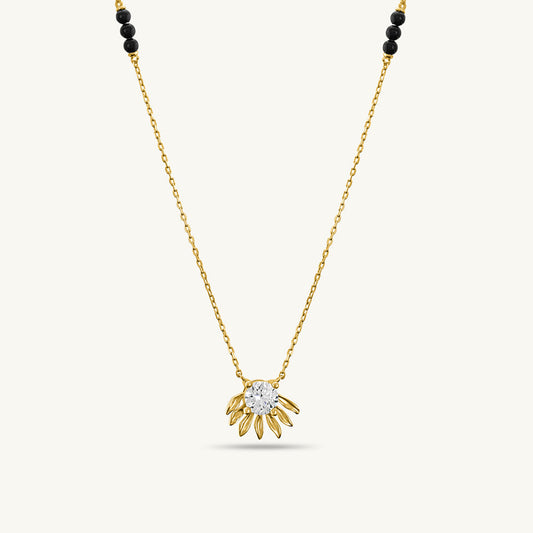 Elegant Sunflower Mangalsutra | 18k Gold Vermeil