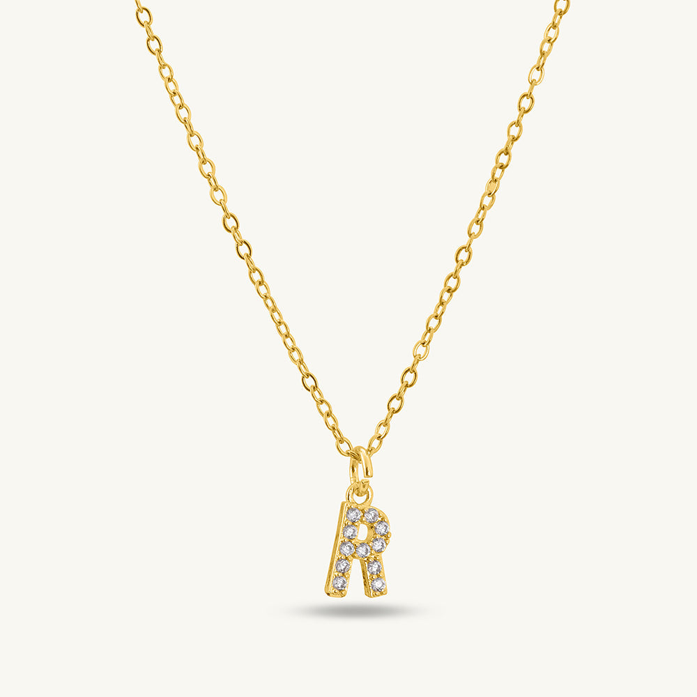 Studded Initial Necklace